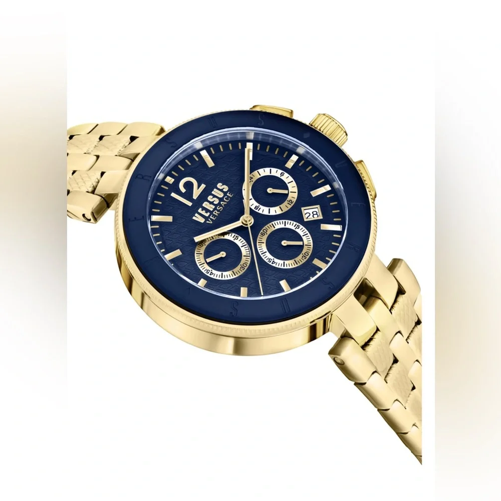 New - VERSUS VERSACE Logo Gent Chrono Bracelet Watch